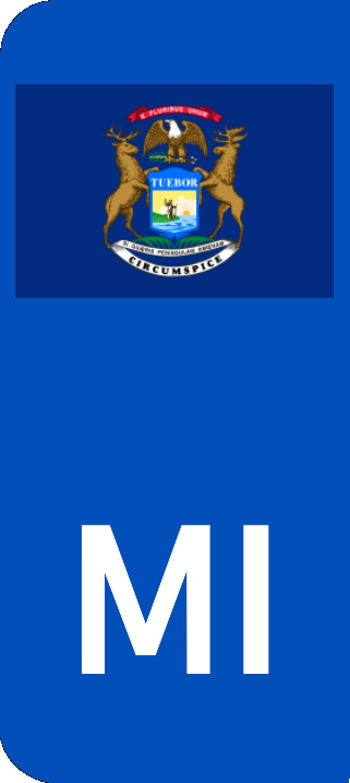 Michigan Euro Plate Flag
