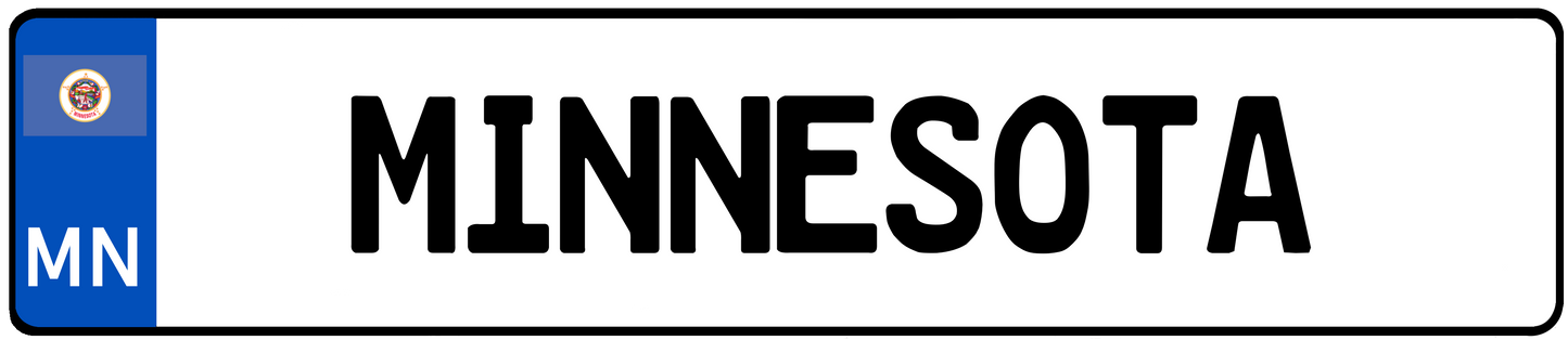 Minnesota European License Plate
