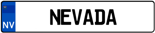 Nevada European License Plate