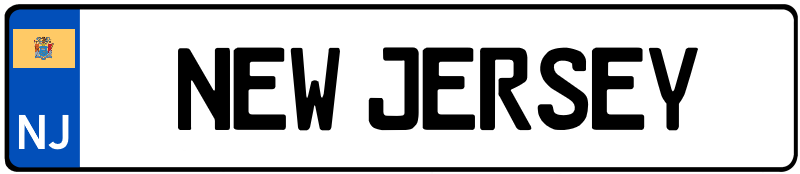New Jersey European License Plate