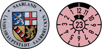 2023 Saarland registration seals