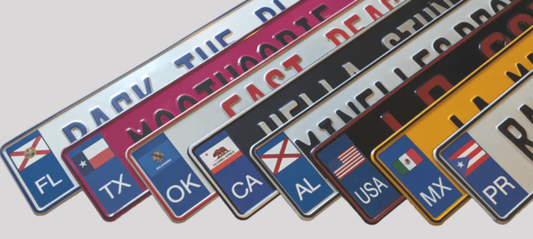 Samples of US Star Flags on Custom German License Plates