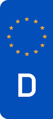 European License Plate Flag