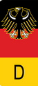 license plate germany coat of arms flag