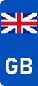 license plate great britain flag