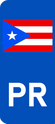 license plate puerto rico flag