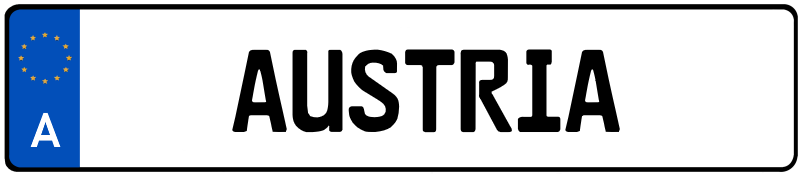 Austria License Plate