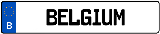 Belgium Euro License Plate