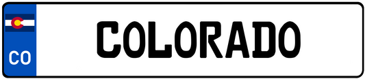 Colorado European License Plate