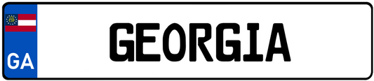 Georgia European License Plate