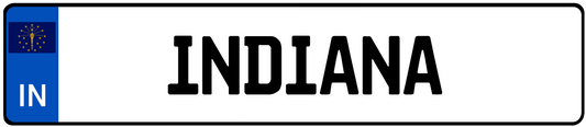 Indiana European License Plate