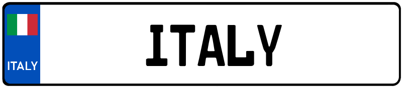 Italian Flag License Plate