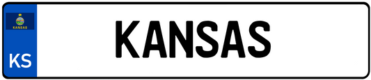Kansas European License Plate