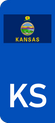 Kansas Flag Europlate