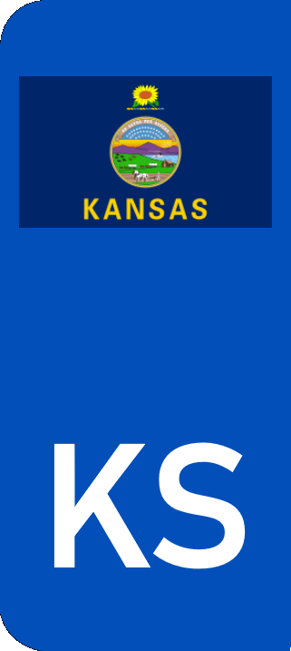 Kansas Flag Europlate
