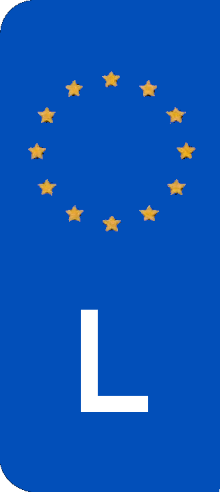 Luxemburg Europlate Flag