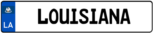 Louisiana Custom Euro License Plate