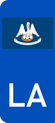 Louisiana Flag Europlate