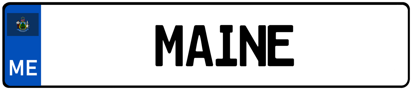 Maine European License Plate