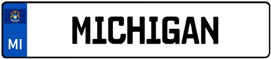 Michigan European License Plate