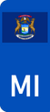 Michigan Euro Plate Flag