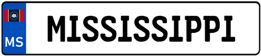 Mississippi European License Plate