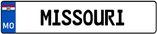 Missouri European License Plate