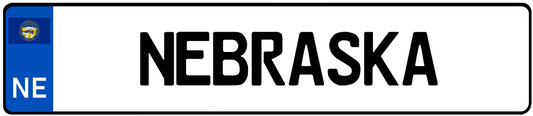 Nebraska European License Plate