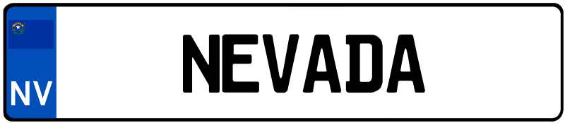Nevada European License Plate