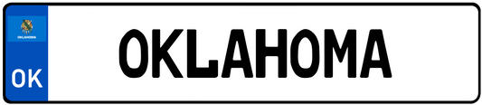 Oklahoma Euro License Plate