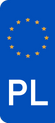 Poland License Plate Flag