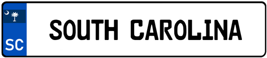 South Carolina Euroflag License Plate