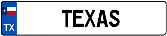 Texas Euro License Plate