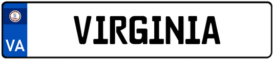 Virginia European License Plate