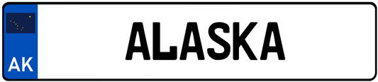 Alaska European License Plate