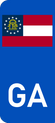 Georgia Euro Flag