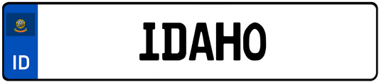 Idaho European License Plate