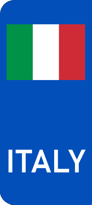 Italian Flag License Plate