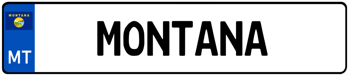 Montana European License Plate