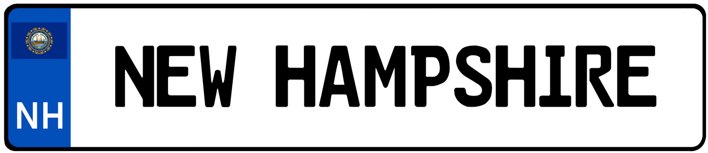 New Hampshire European License Plate