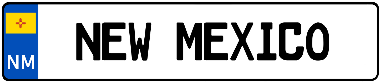 New Mexico European License Plate