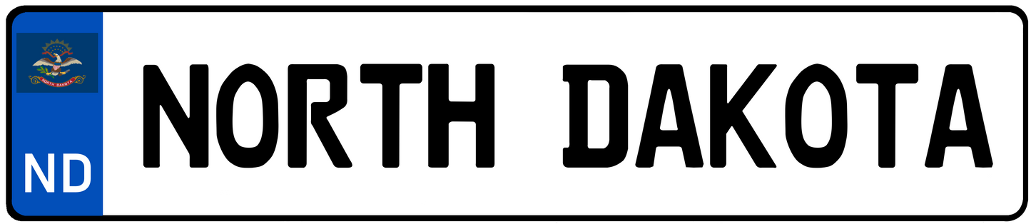 North Dakota European License Plate