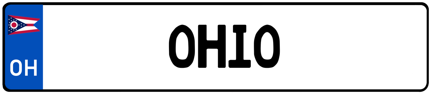 Ohio European License Plate
