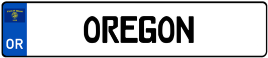 Oregon European License Plate