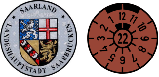 2022 Saarland registration seals
