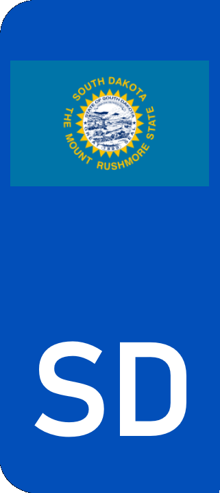 South Dakota Euro Flag