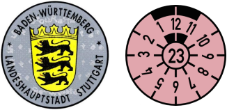 2023 Stuttgart registration stickers