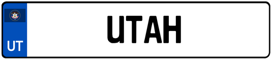 Utah European License Plate