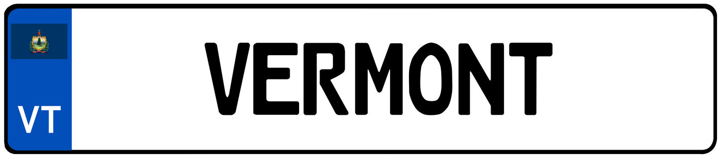 Vermont Euro License Plate