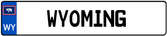 Wyoming European License Plate